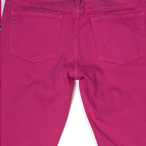 J. Crew Jeans Women’s 25 Ankle Neon Pink Denim Toothpick Skinny Stretch - Picture 12 of 13